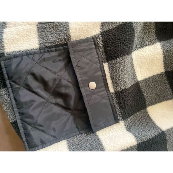 Como Vintage Black and White Checkered Half Zip Mock Collar Pullover Size XL - Picture 12 of 12